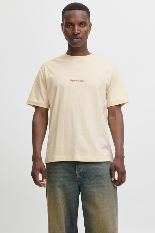 JACK & JONES Erkek JORNORREBRO EMB TEE SS Crew Neck Nakışlı Tişört