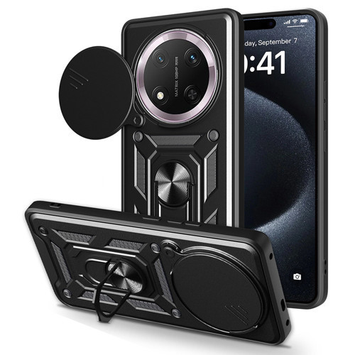 Honor Magic 7 Lite Kılıf Magnetik Standlı Kamera Korumalı Sürgülü Vega Kapak