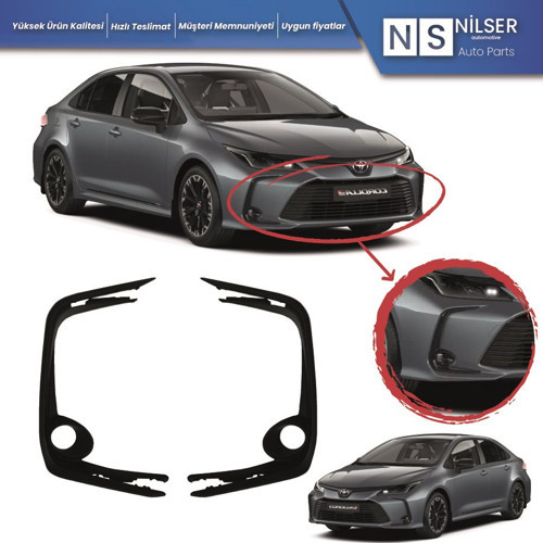 Toyota Corolla Sis Lamba Kapağı Sağ-Sol (Sisli-Siyah) 2019-2021