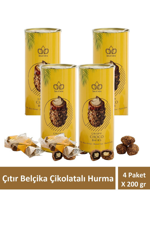 Çıtır Belçika Çikolatalı Hurma crispy choco dates 200 gr X 4 Adet