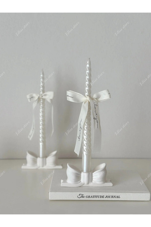 Pinterest 2li Fiyonk Şamdan, Mumluk, Kurdele Şamdan one size