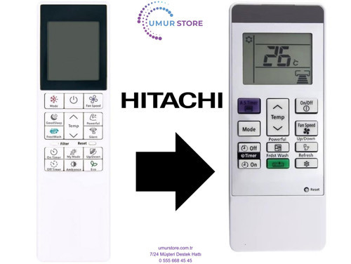Hitachi RC-AGU1EOI Uyumlu Klima Kumandası