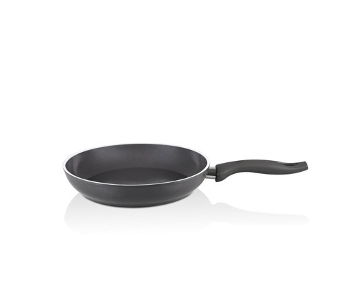 Seramik Tava 22 CM Füme Renk Tek Kulplu