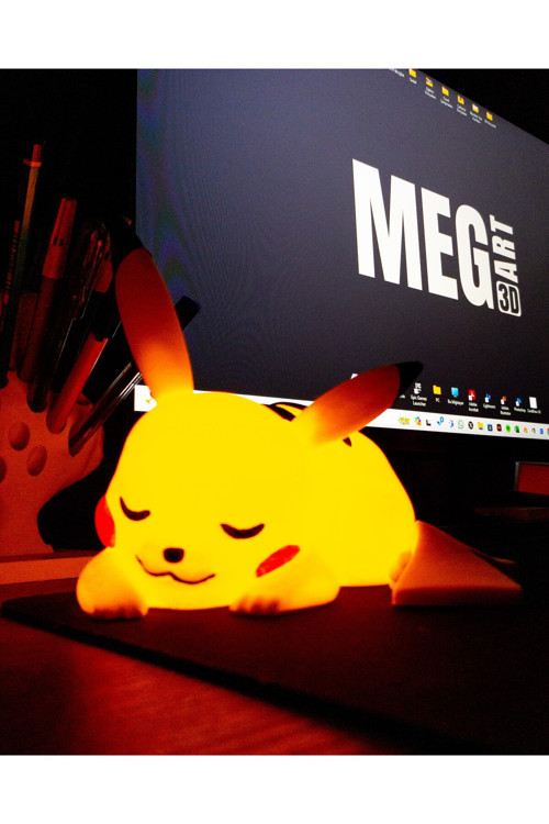 Uyuyan Pikachu Şeklinde Taşınabilir Masa Lambası, Sevimli Ve Kullanışlı Dekoratif Aydınlatma