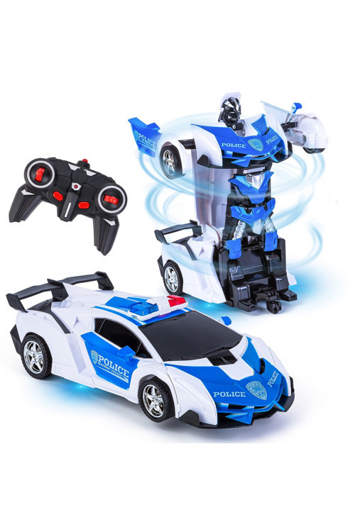 Oyuncak Uzaktan Kumandalı Transformers Tarzı Robota Dönüşen Oyuncak Araba Polis