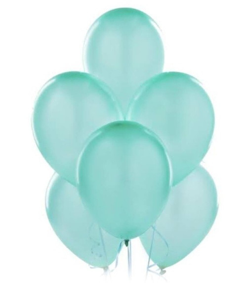 Balon Metalik Turkuaz Renkli Balon - 10 adet