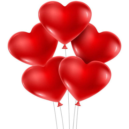 Balon Kalp Şekilli Balon - 10 adet