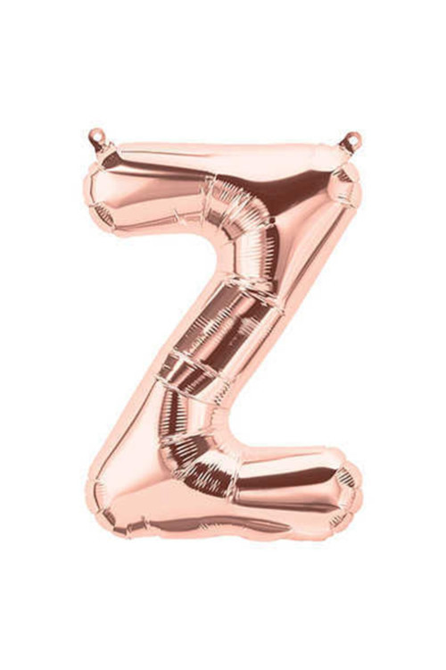Rose Gold Folyo Balon 16" Inç 40 cm ( Z ) Harfi