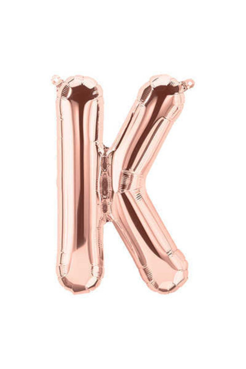 Rose Gold Folyo Balon 16" Inç 40 Cm ( K ) Harfi