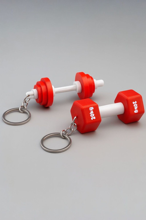 2'Li Fitness Anahtarlık Seti – Dumbbell & Barbell – Sporcu & Antrenör Hediyesi(Sökülüp Takılabilir)