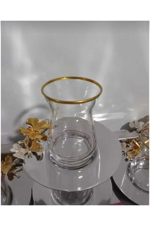 Paşabahçe 6Lı Çay Seti Kelebekli