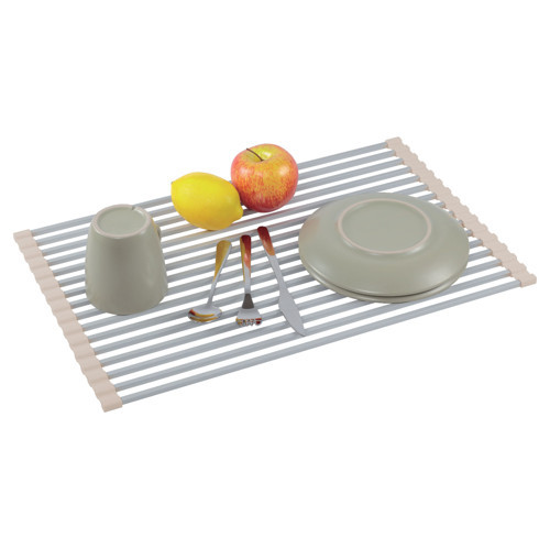 MİEN Alüminyum Bulaşık Matı 52×33×1 cm | Tezgah Üstü Kurutma ve Koruma Matı