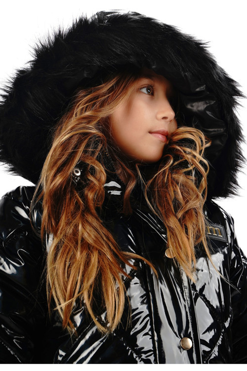 Kız Çocuk Kapüşonlu Mont Su Ve Rüzgar Geçirmez İçi Welsoftlu