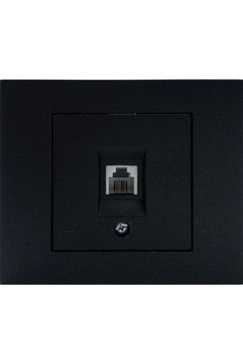 Grano Metalik Siyah Rj11 Nümeris Telefon Prizi