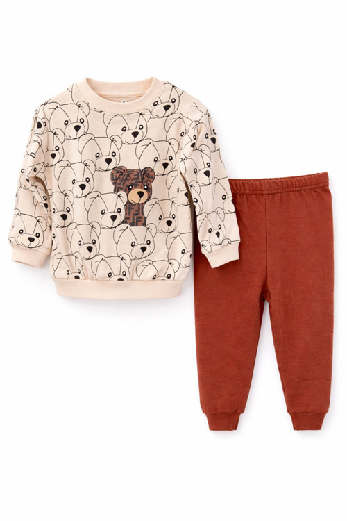 Ayı Ailesi Temalı Bebe Alt-Üst Takım