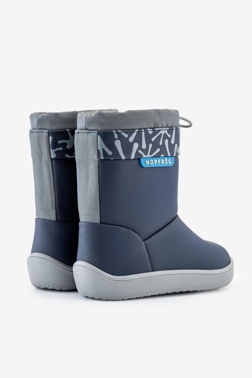 Rain Boots Süper Mat Lacivert Suya ve Soğuğa Dayanıklı Barefoot Çocuk Botu