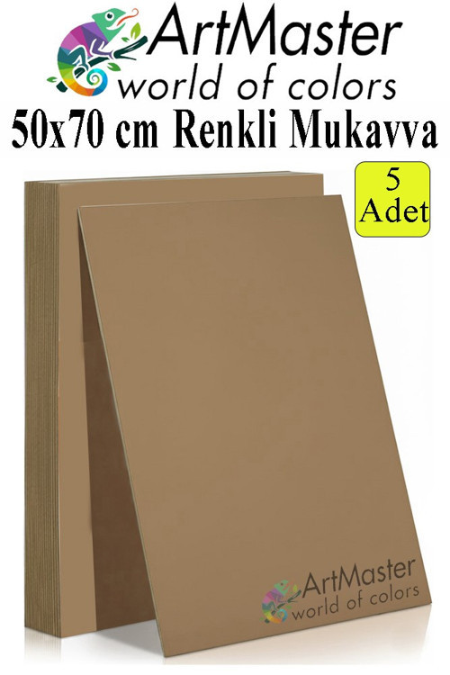 Kahverengi Renkli Mukavva 50x70 cm 5 Adet 1 Paket Renkli Sert Karton 1.0 mm Anasınıfı Hobi Etkinlik Okul Öncesi Elişi