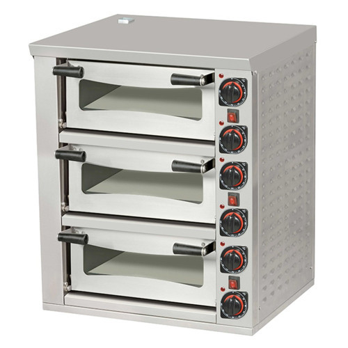 FPZ01.E31 U50 Elektrikli 3 Katlı Pizza Fırını 72x72