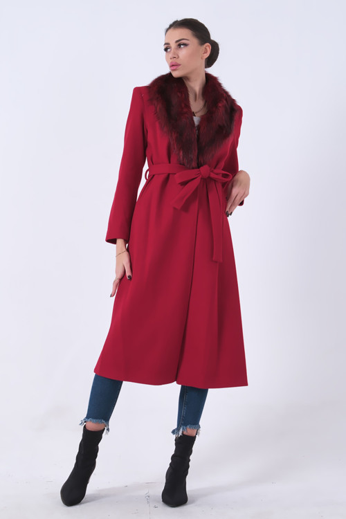 Seyyar Kürklü Astarlı Kaşe Kaban