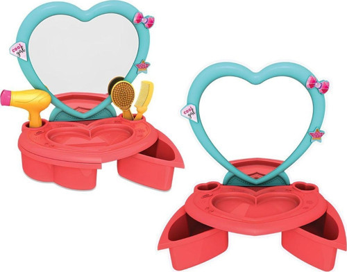 Aynalı Oyuncak Aksesuarlı Güzellik Salonu Masa Üstü Oyuncak Makyaj Seti