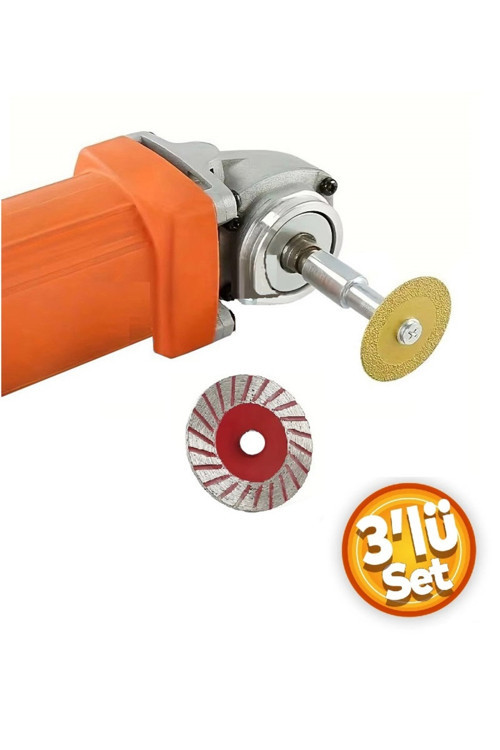 Avuç Taşlama Uyumlu Cam Mermer Granit Metal Kesme Zımparalama Elmas 2Li Disk Seti