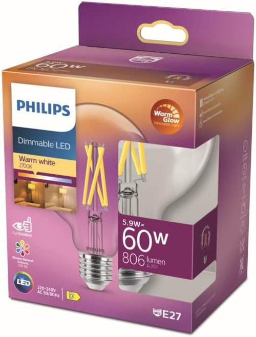 Led Classic 60W G93 E27 Kısılabilir Filament Glob Wgd90
