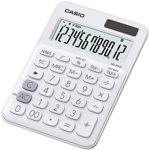 Ms-20Uc-We-N-Dc Mini Masa Hesap Makinesi Beyaz