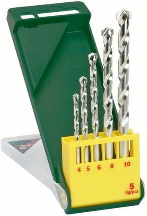 Professional 5 Parçalı Taş Matkap Ucu Seti (Darbeli Matkaplar Için Aksesuar), Yeşil, 5 Adet