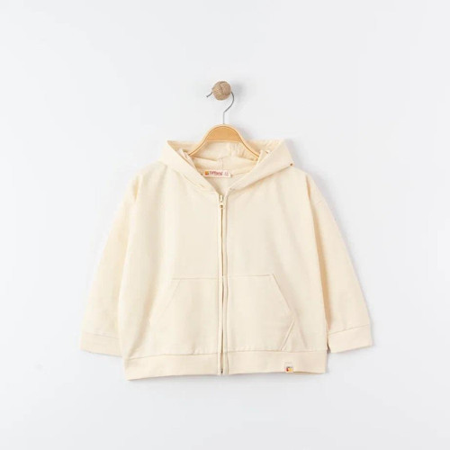 Unisex %100 Pamuk Oversize Kapüşonlu Fermuarlı Sweatshirt