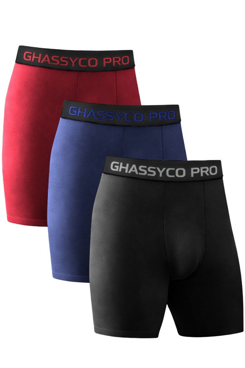 Erkek Pamuklu Likralı Spor Boxer 3'lü Set Yumuşak Dokulu ve Rahat Kemerli
