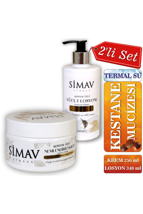 Kestane Özlü Ve Termal Sulu Cilt Bakım Seti 2'Li - Krem 250Ml + Losyon 340Ml