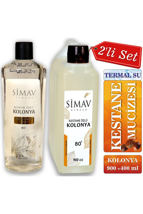 Kestane Özlü Ve Termal Sulu Kolonya 2'Li Set 900Ml + 400Ml