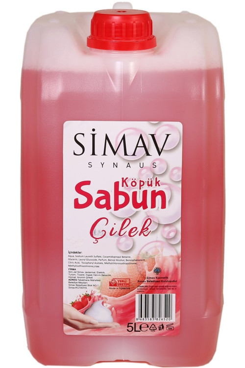 Termal Sulu Çilek Özlü Köpük Sabun - 5 Lt