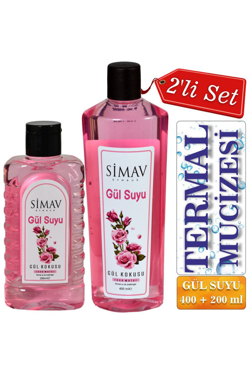 Termal Sulu Gül Suyu 2'Li Set - 400 Ml + 200 Ml