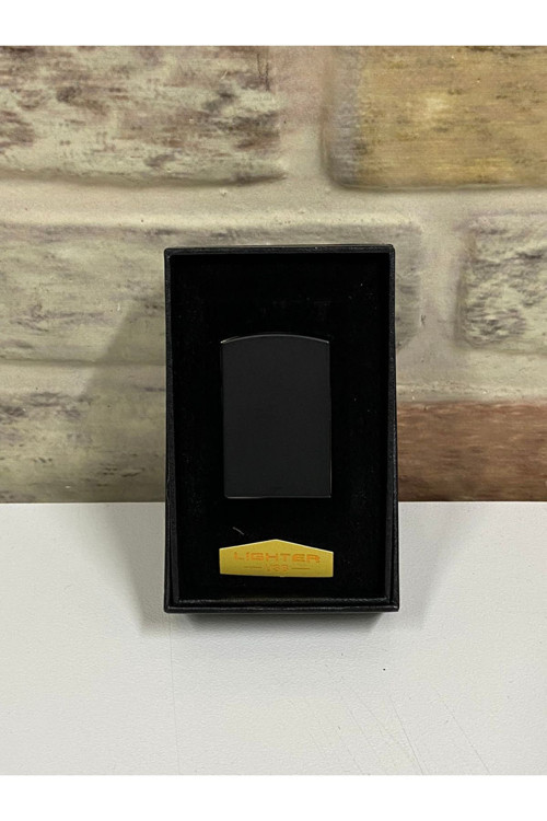 Usb Şarjlı Elektrikli Siyah Mat Kişiye Özel Çakmak