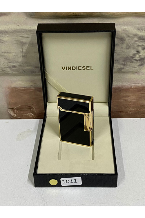 Siyah Sarı Renk Gazlı Model Kişiye Özel Çakmak