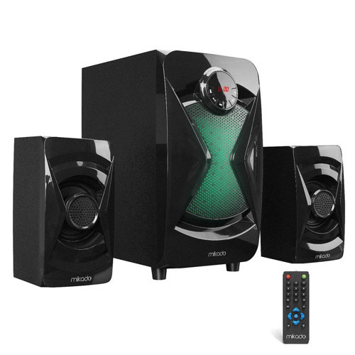MD-370BT 38W Siyah BT/AUX/USB/FM/LED Işıklı Multimedia Speaker 2+1 Ses Sistemi