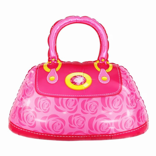 Süslü Kızlar Pembe Çanta Şekilli Folyo Balon 1 Adet