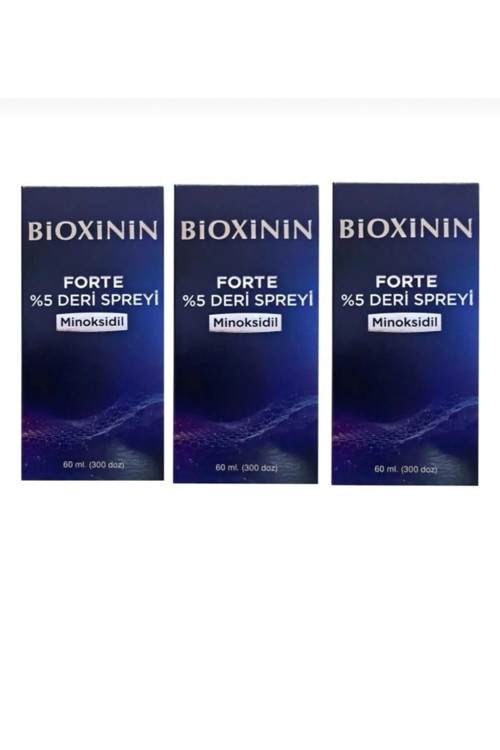 Bioxinin Forte % 5 Deri Spreyi 60 ml - Minoksidil x 3 Adet