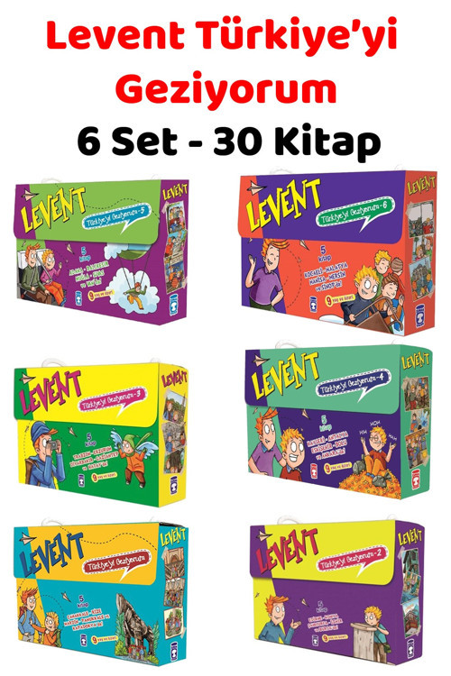 Levent Türkiye'Yi Geziyorum 1 - 2 - 3 - 4 - 5 - 6 (Toplam 6 Set - 30 Kitap) Bütün Kitaplar