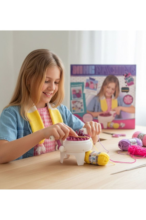 Oyuncak Bere Atkı Örme Makinesi Full Set Çocuklar İçin Yaratıcı Örgü Tasarım Seti