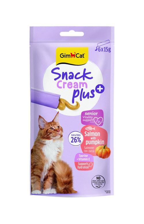 Snack Cream Senior Somonlu & Balkabaklı Kedi Ödülü 6x15gr