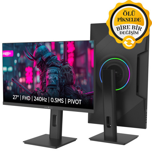 Auren Q70 27'' 270Hz 0.5Ms QHD 2K FAST IPS RGB Pivot Gaming Monitör (Sıfır Ölü Piksel Garantili)