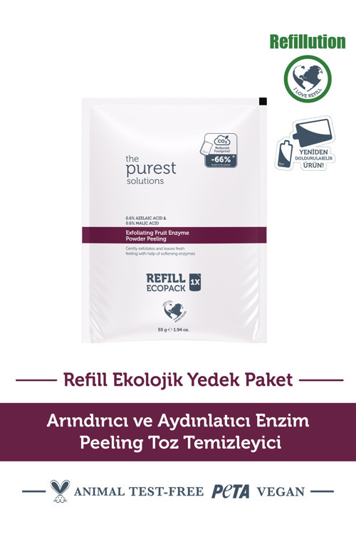 Arındırıcı ve Aydınlatıcı Enzim Peeling Toz Temizleyici 55 gr (%0,6 Azelaic Acid & Malic Acid)
