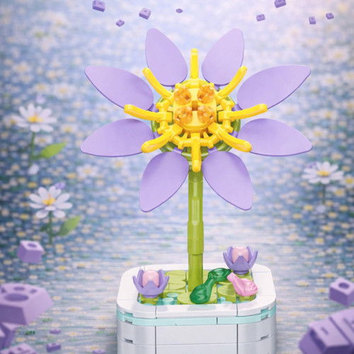 Mikro Blok Nilüfer Çiçek Lego - Lego Setleri Mini Lego - Çiçek Lego - Blossom Çiçek Lego