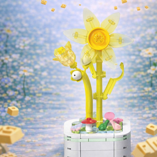 Mikro Blok Kristal Nergis Çiçek Lego - Lego Setleri Mini Lego - Çiçek Lego - Blossom Çiçek Lego