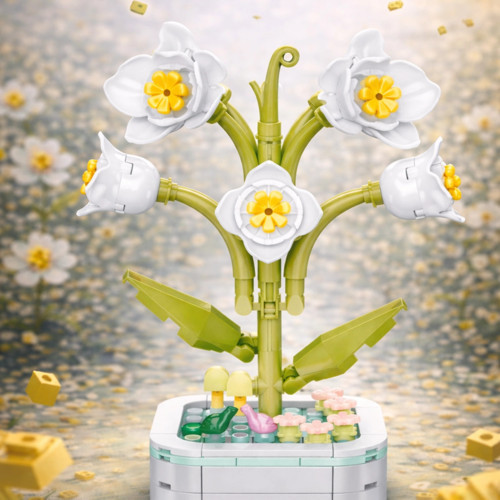 Mikro Blok Orkide Çiçek Lego - Lego Setleri Mini Lego - Çiçek Lego - Blossom Çiçek Lego