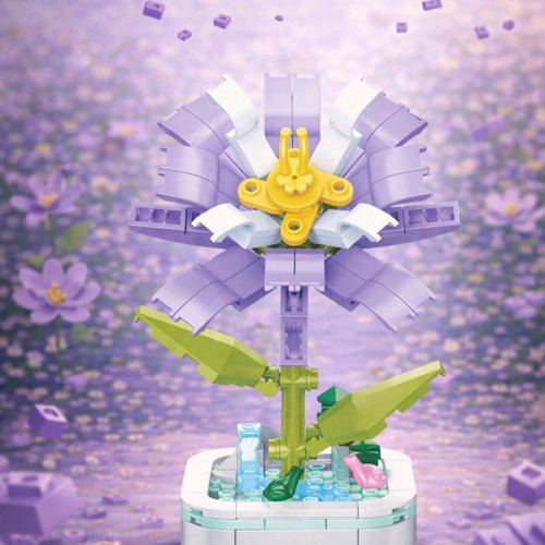 Mikro Blok Safran Çiçeği Çiçek Lego - Lego Setleri Mini Lego - Çiçek Lego - Blossom Çiçek Lego