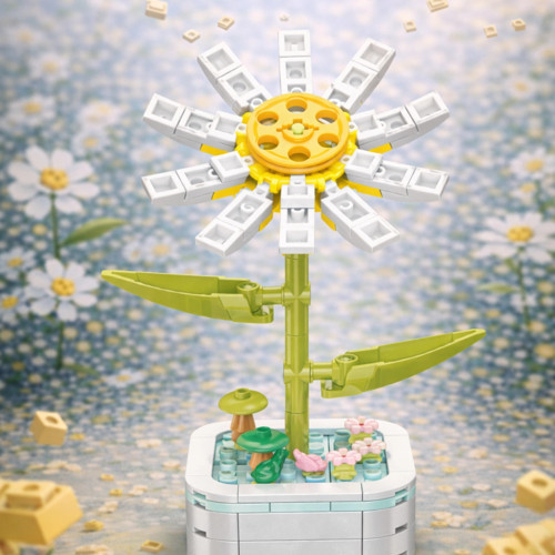 Mikro Blok Papatya Çiçek Lego - Lego Setleri Mini Lego - Çiçek Lego - Blossom Çiçek Lego