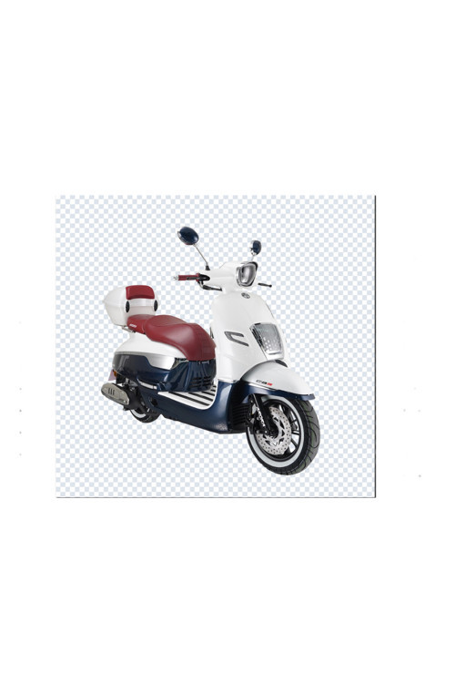 Malibu 125 Cc Scooter Hava Soğutmalı Beyaz Lacivert